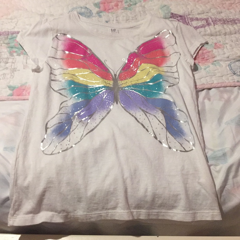 Am selling a gap white and colorfull buterfly